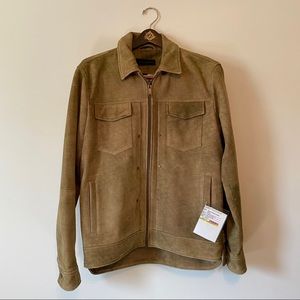 (NWT) 🔥 John Varvatos Tan Leather Trucker Jacket